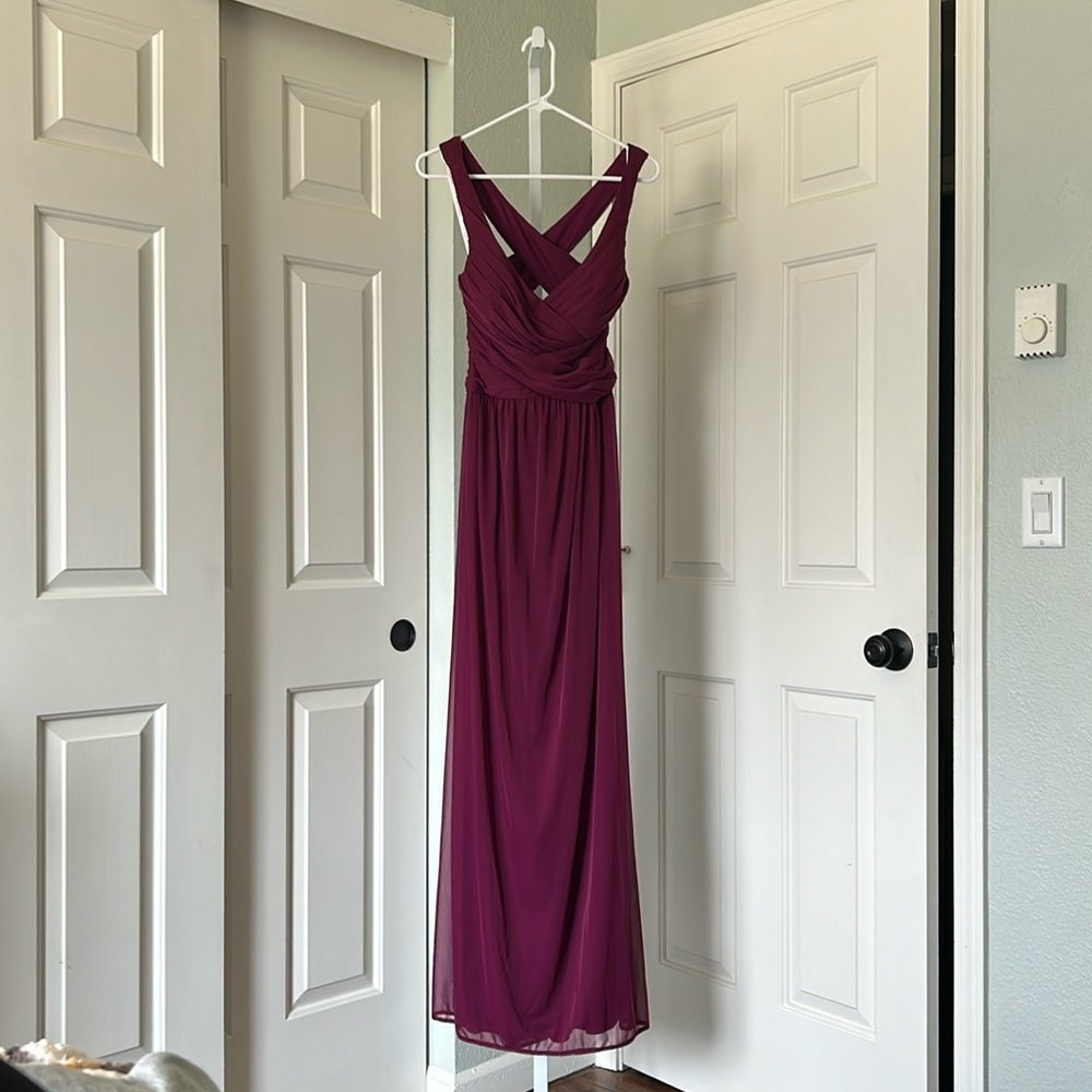 David’s Bridal Sangria Bridesmaid Dress - Non-Altered!